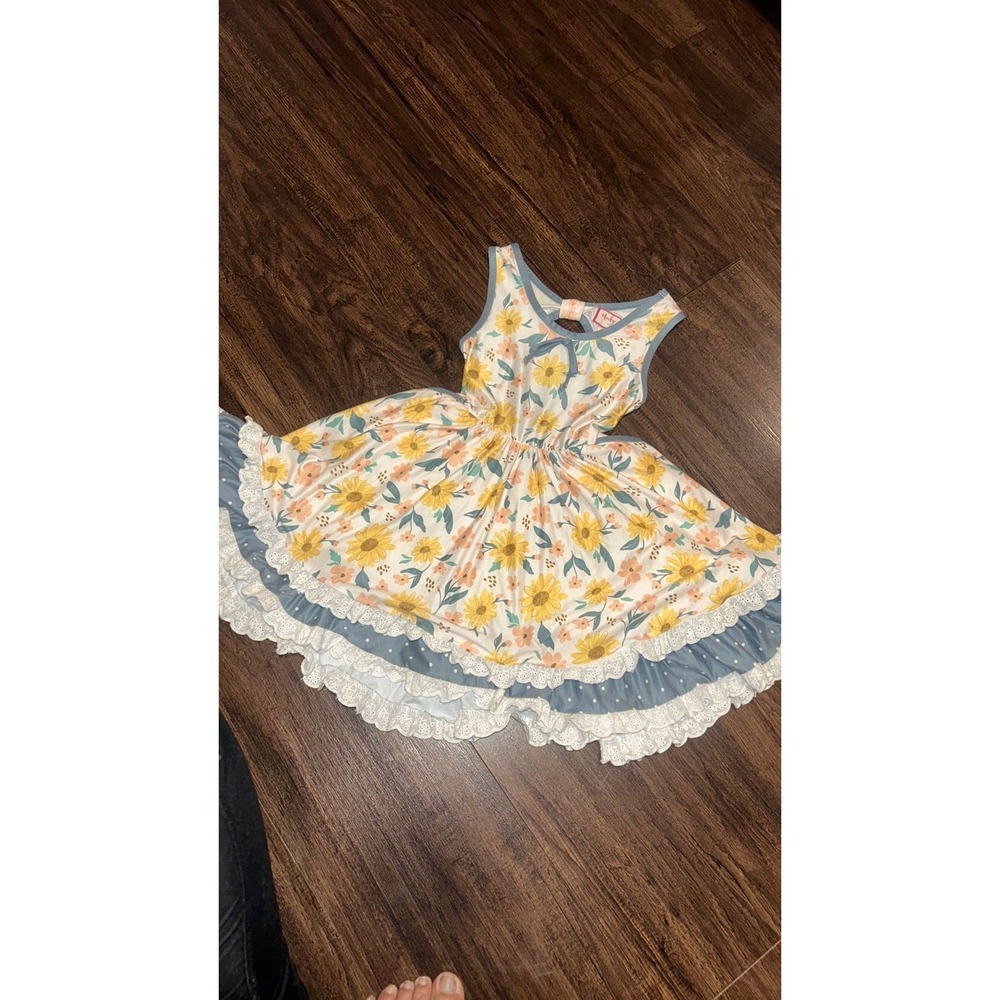 4T Cheeky Plum sunflower dress